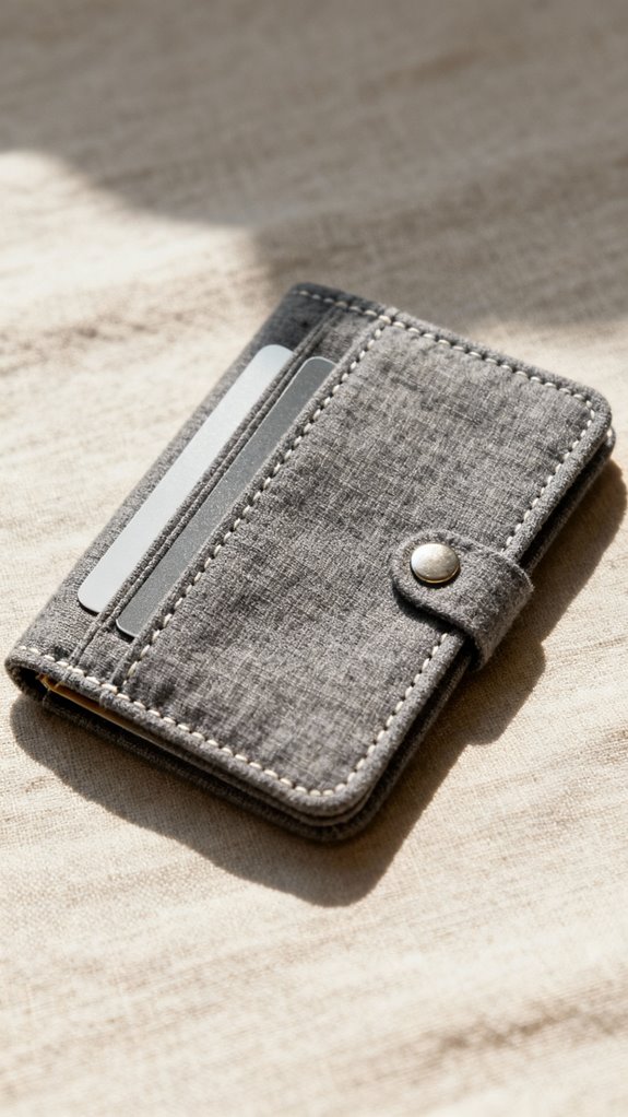 minimalist fabric wallet design