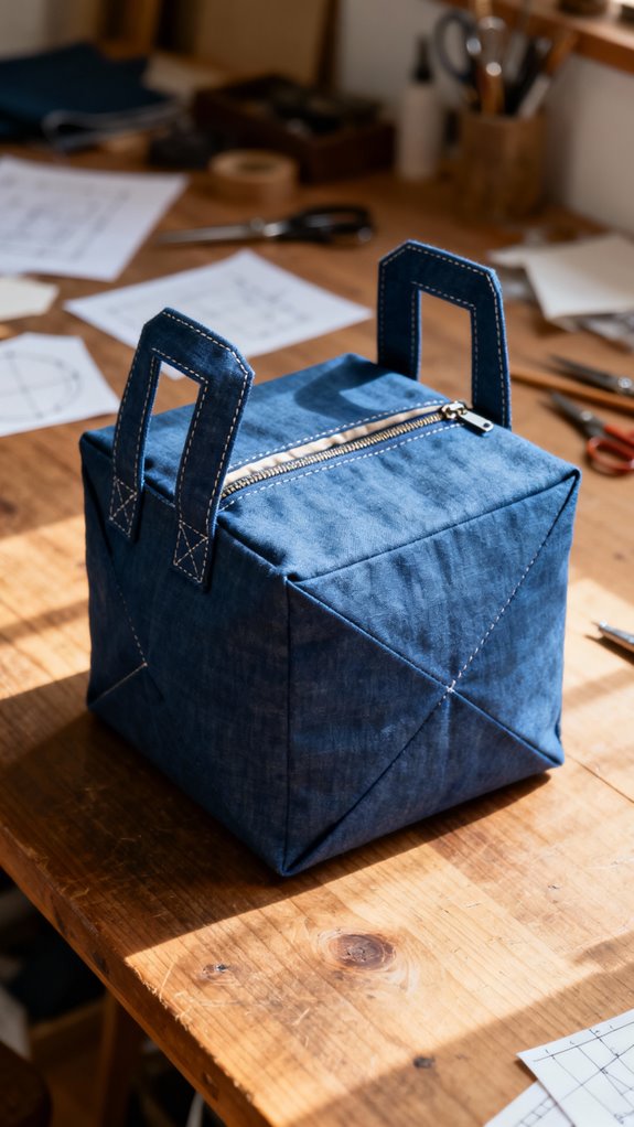 minimalist japanese square tote