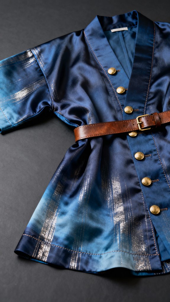 modern kimono with buttons