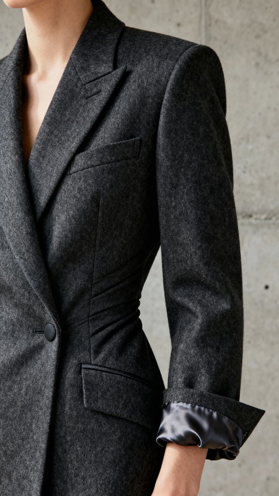 modern tailored blazer construction