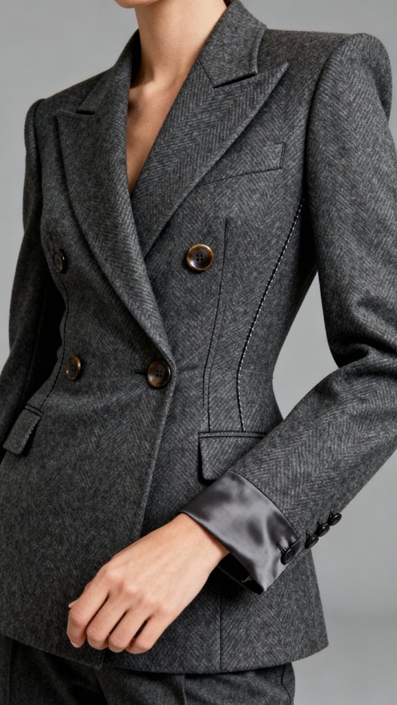 modern tailored double breasted blazer