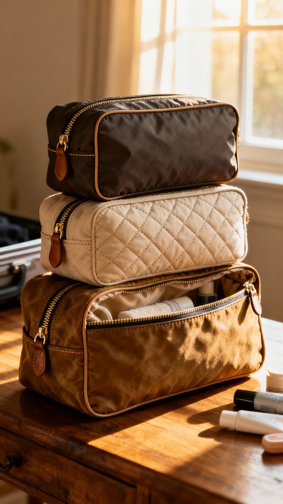 modular coordinating toiletry bags