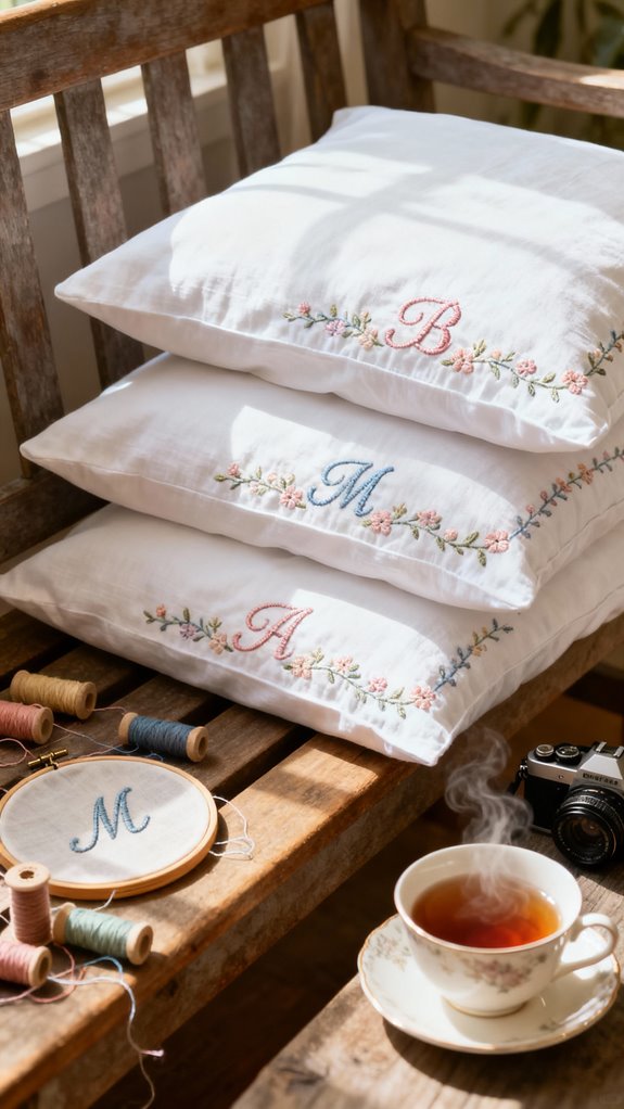monogrammed pillowcase gift idea