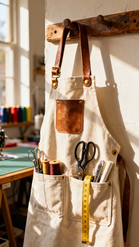 multi pocket crafting apron design