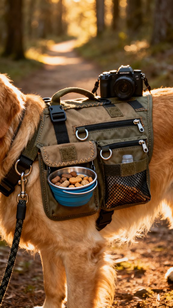 multi pocket dog harness design