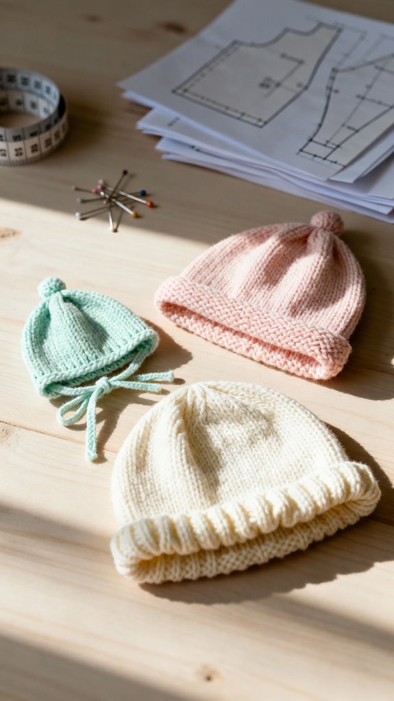 multi size adaptable baby hats
