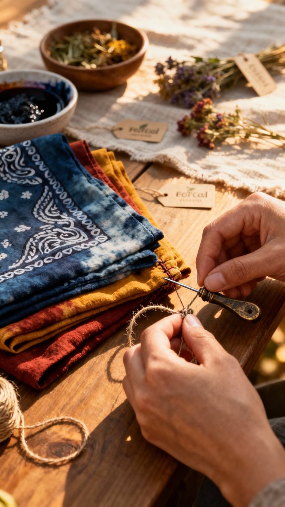 naturally dyed eco friendly bandanas