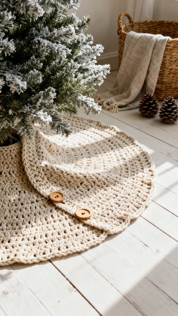 neutral farmhouse tree skirt