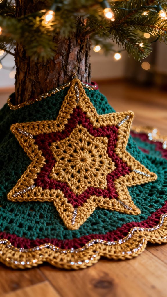 nine pointed star tree skirt
