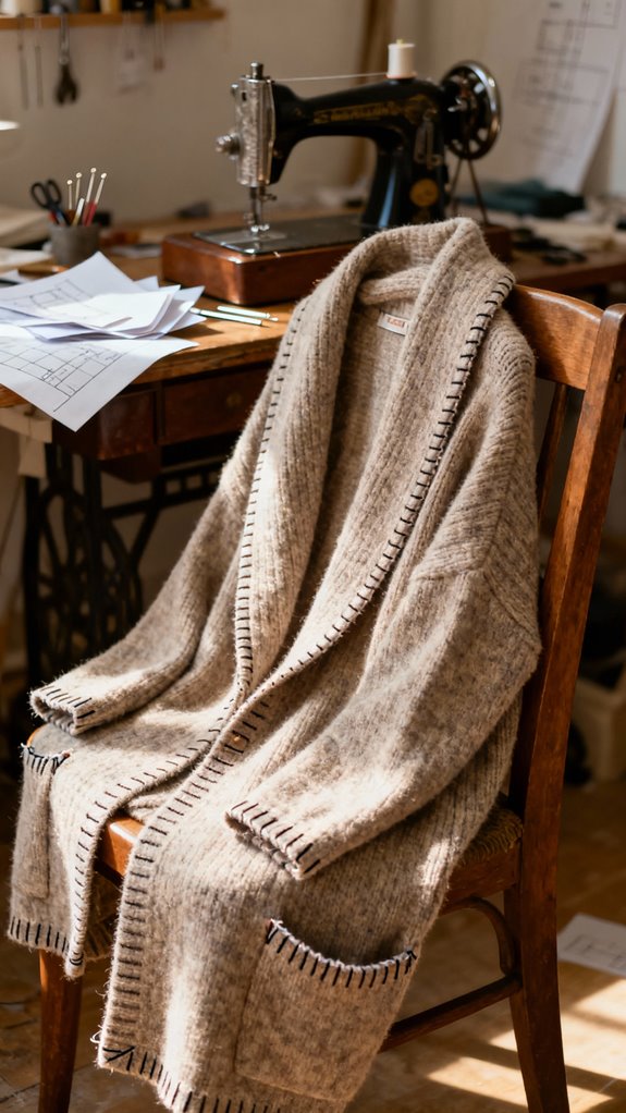 no closure cardigan construction tips