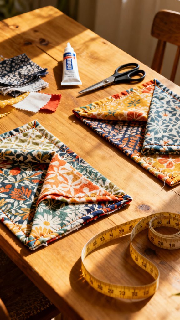 no sew fabric placemats