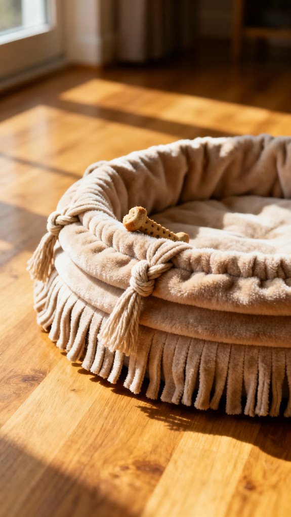 no sew fleece dog bed