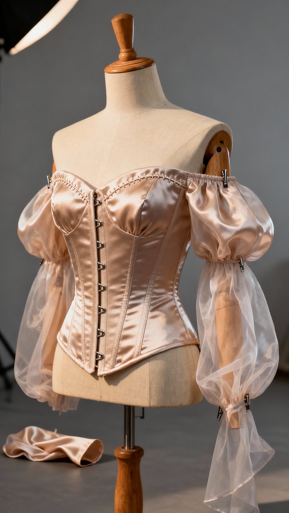 off shoulder corset top design