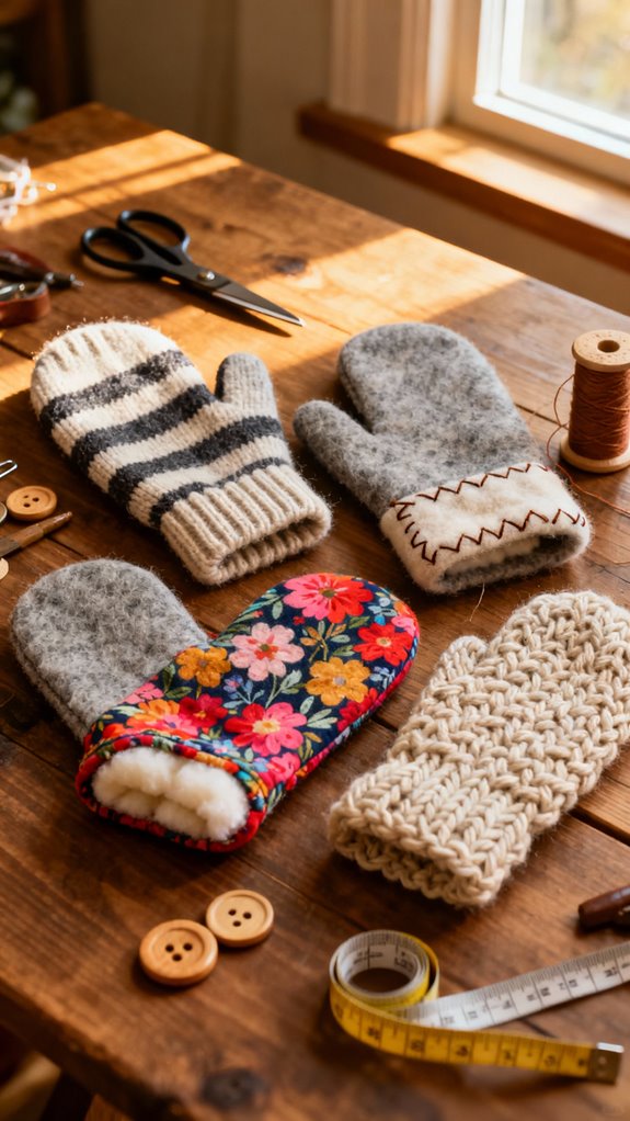 one hour beginner mitten project