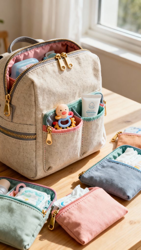 organized diaper bag pouches