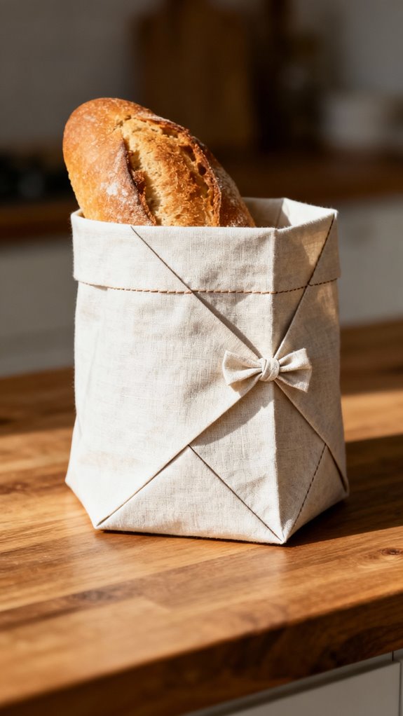 origami style minimalist bread bag