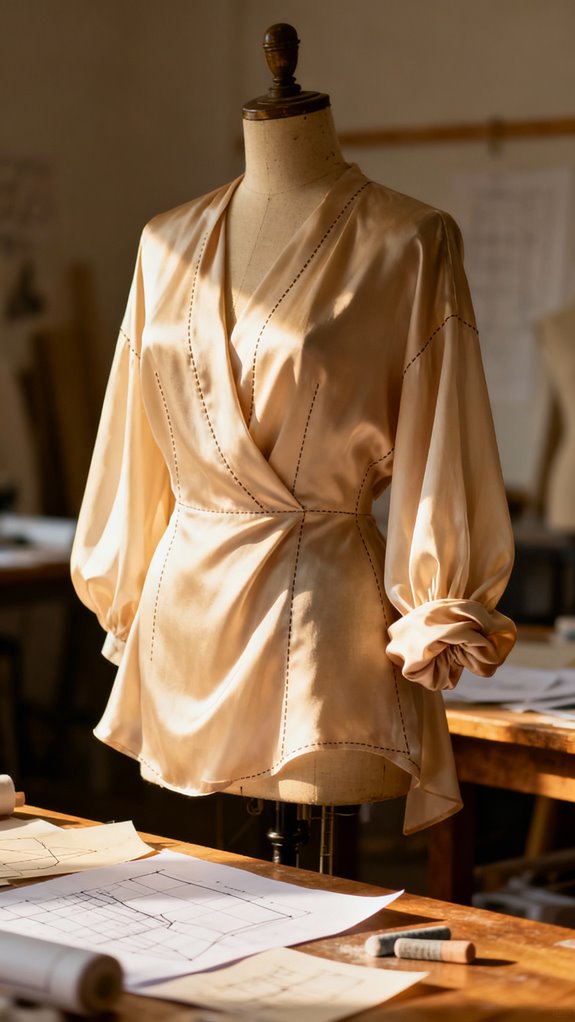 oversized blouse with darts