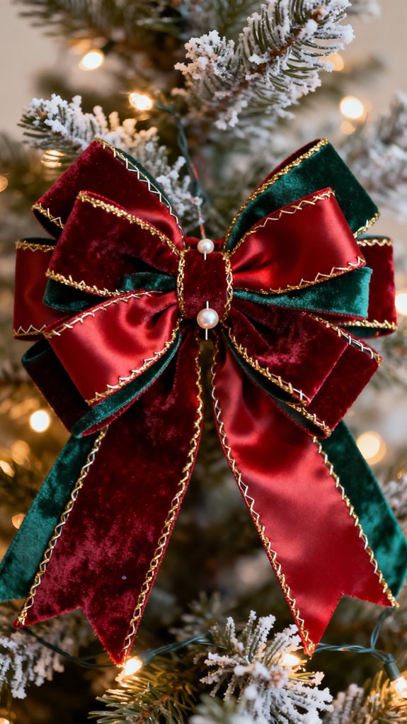 oversized bow christmas topper