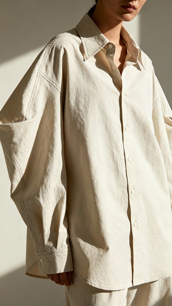 oversized button down shirt design