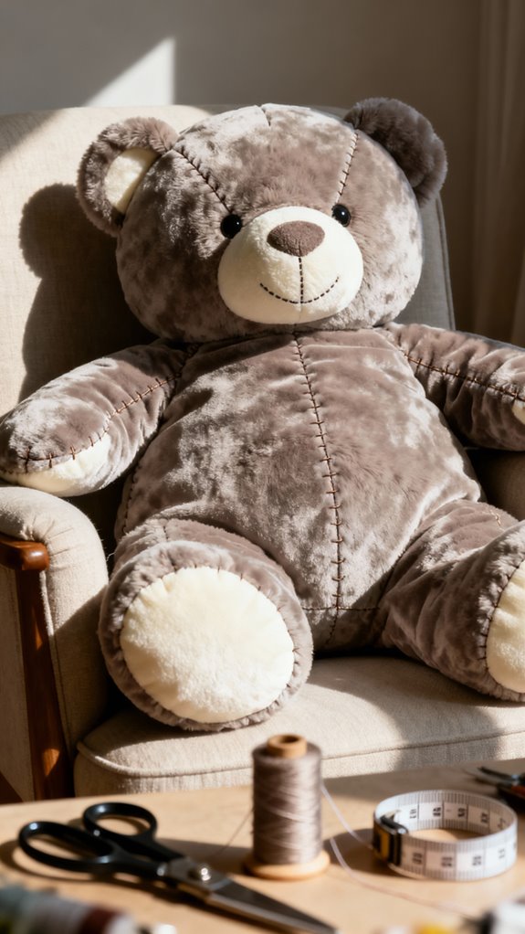 oversized cuddle bear crafting