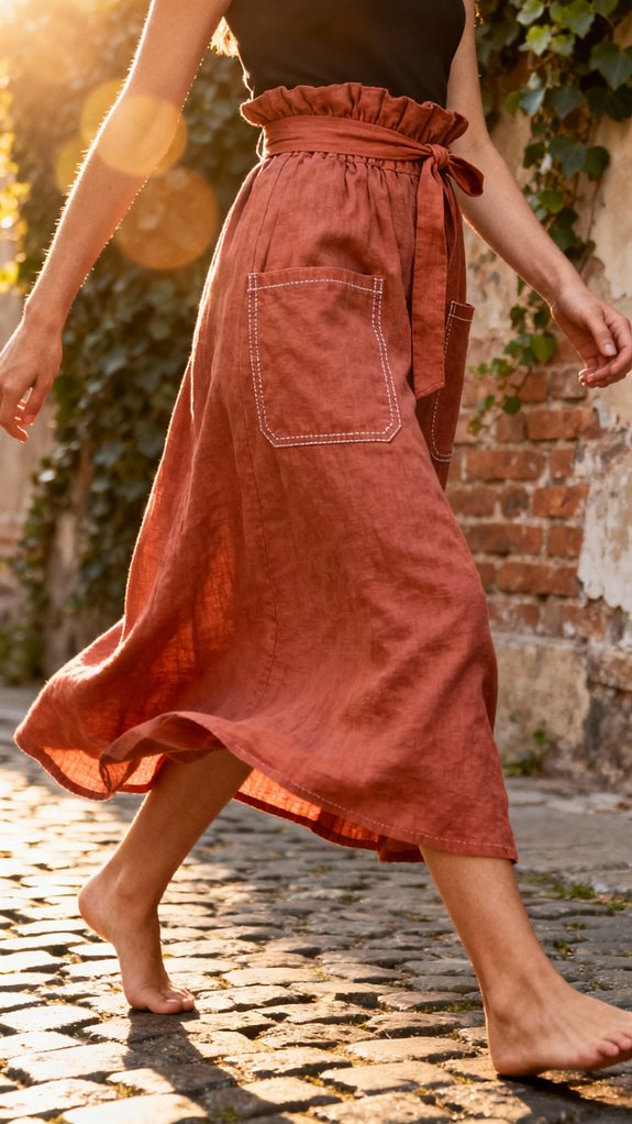 paperbag waist skirt versatility
