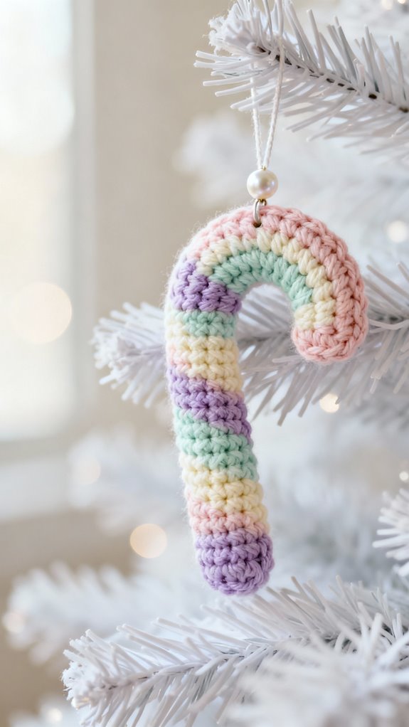 pastel rainbow candy canes