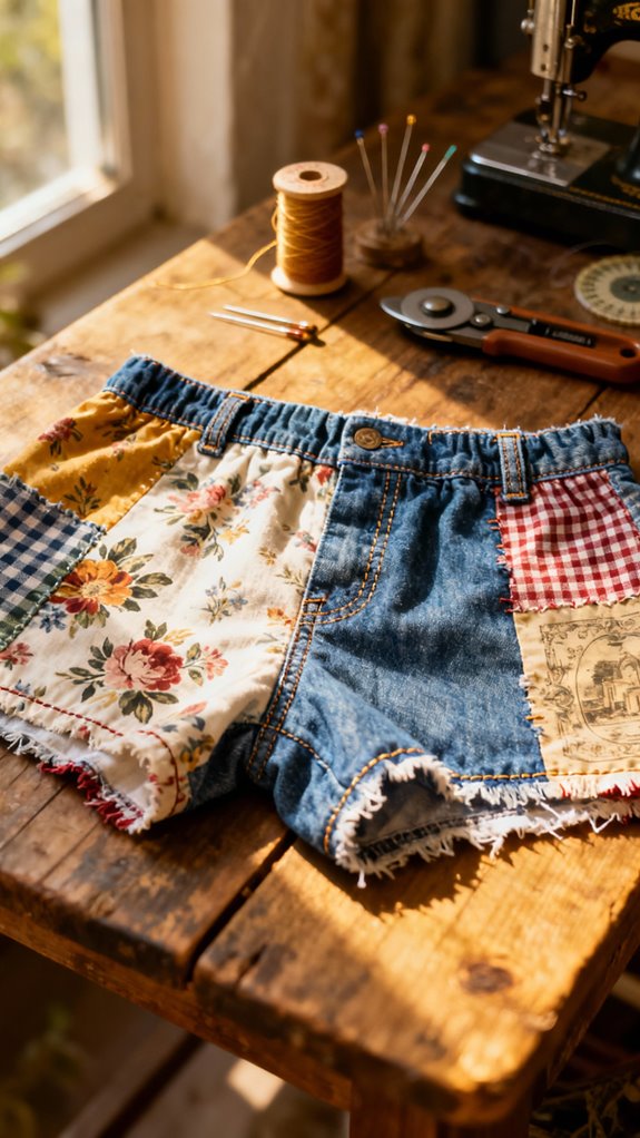 patchwork boxer shorts creation