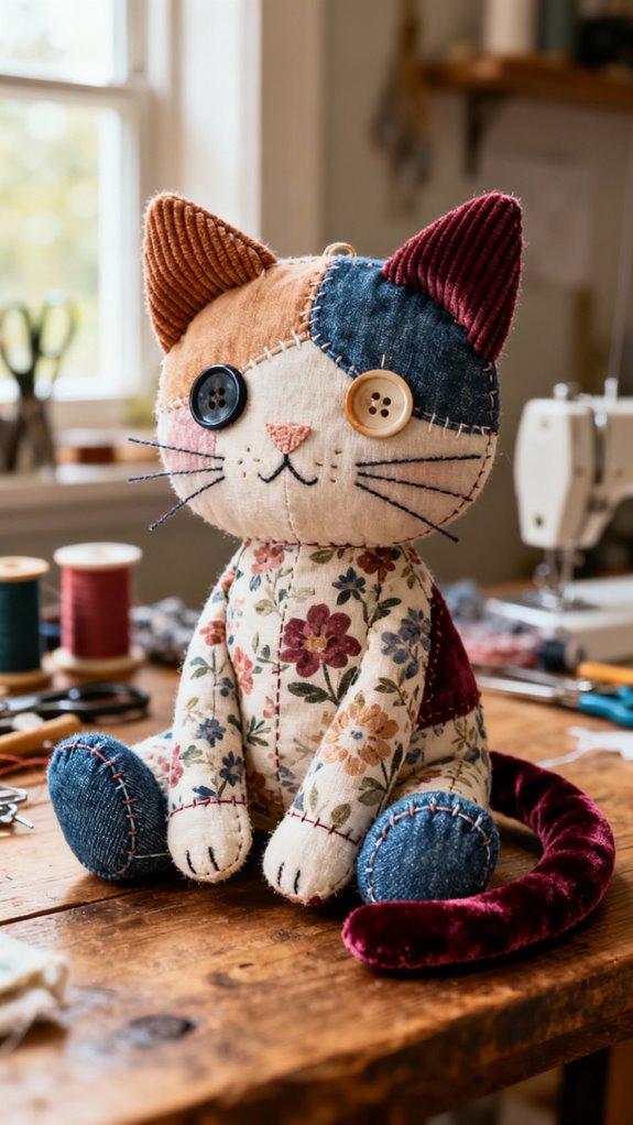 patchwork cat plush tutorial
