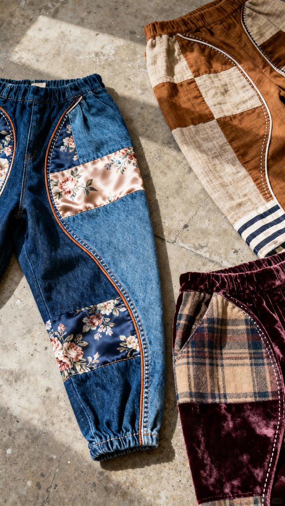 patchwork pants with creativity