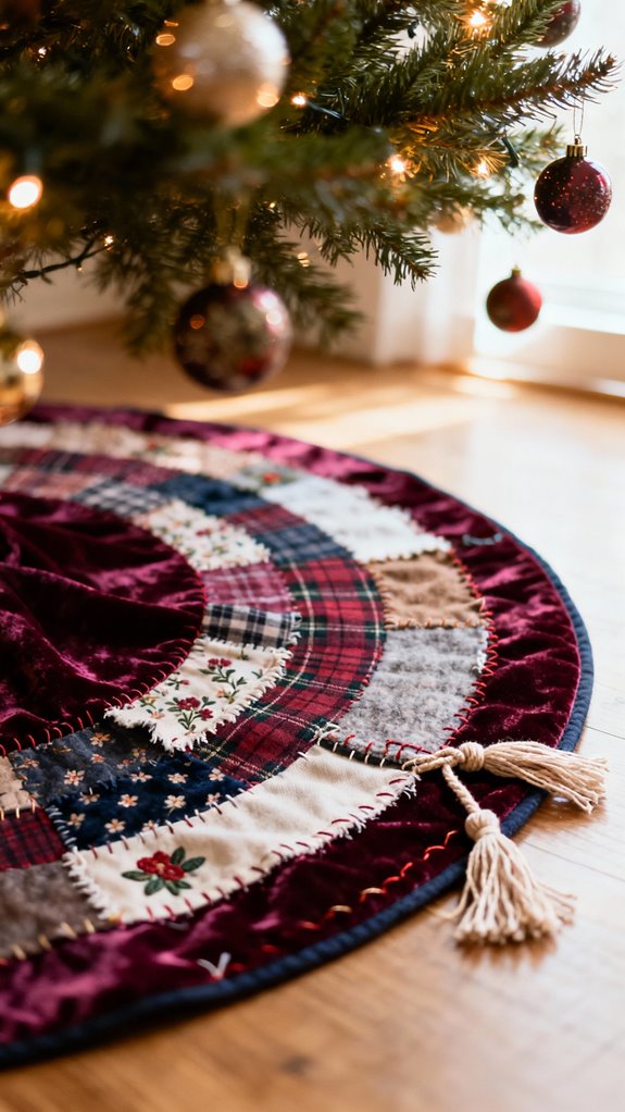 patchwork tree skirt creation