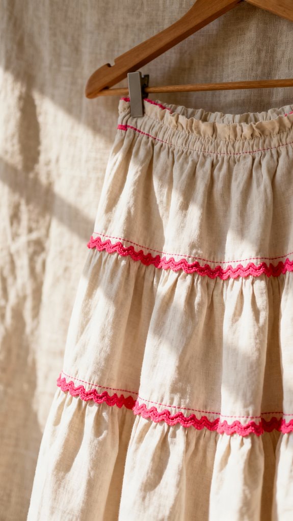 peasant skirt with rick rack