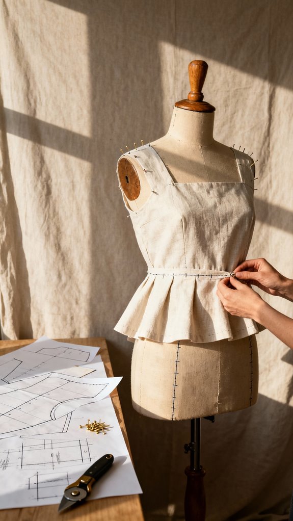 peplum dress pattern hacking