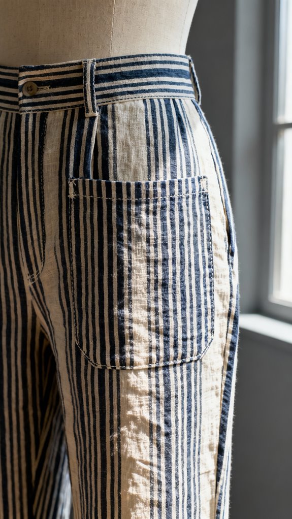 perfectly matched striped linen