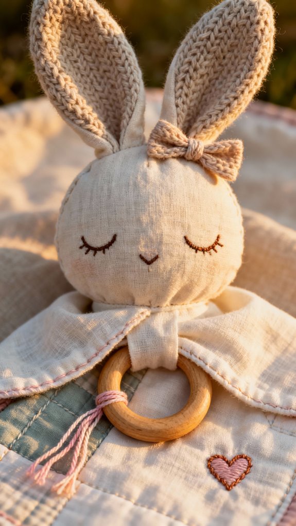 personalized baby bunny comforter