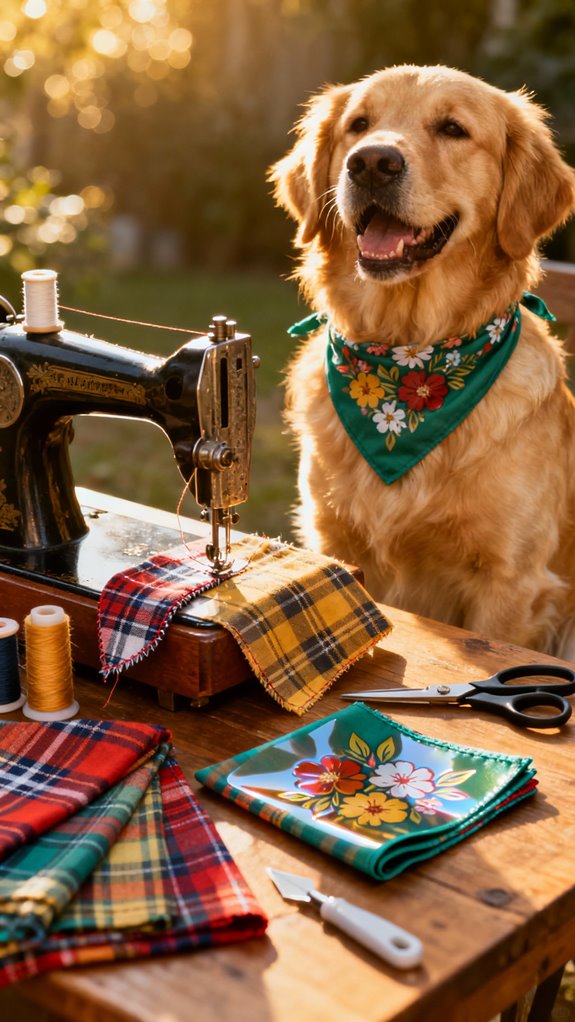 personalized dog bandana creation