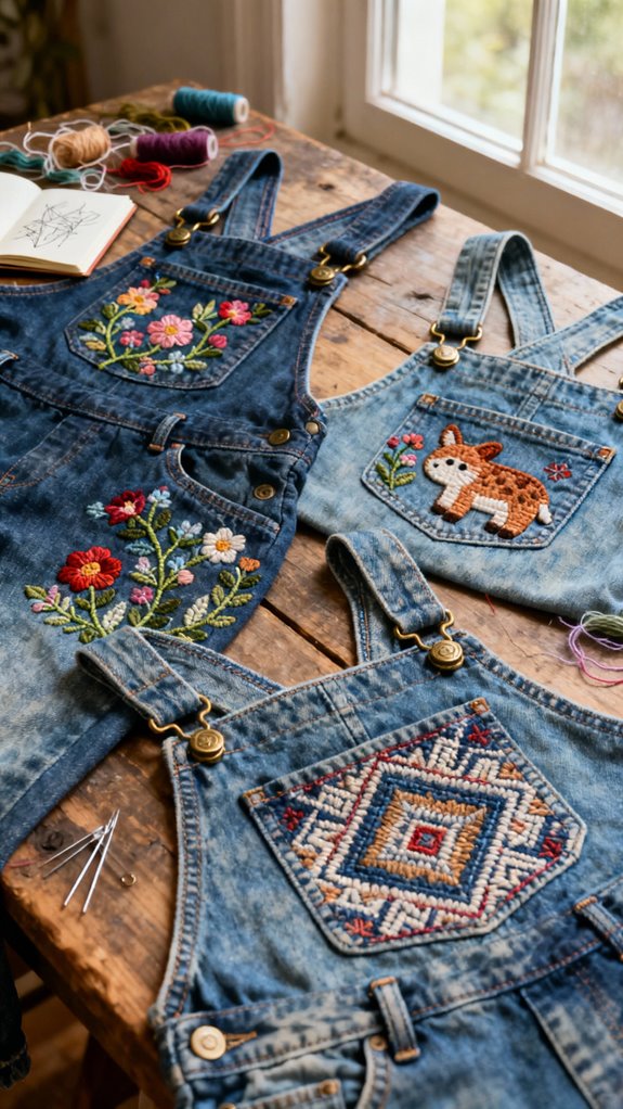 personalized embroidered overalls transformation