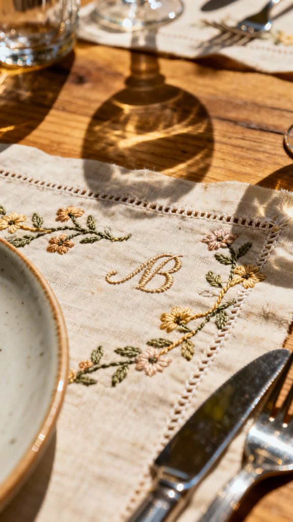 personalized embroidered placemats techniques