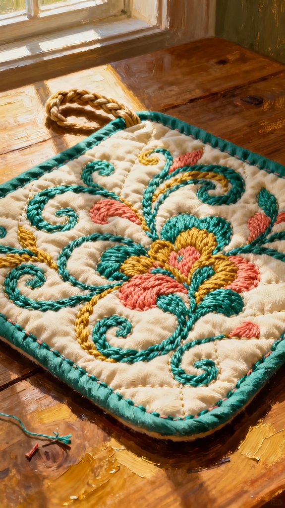 personalized free motion pot holders