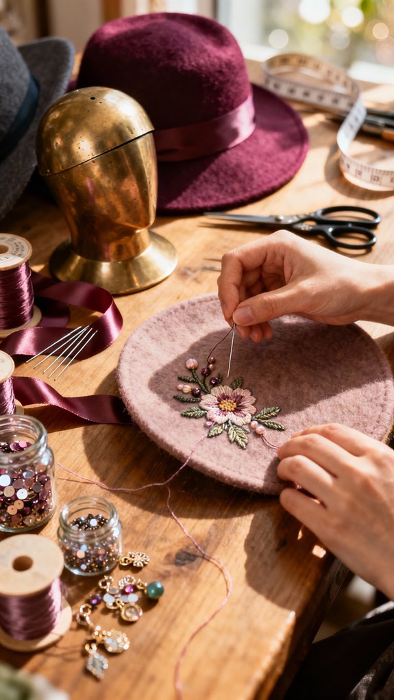 personalized hats with embellishments