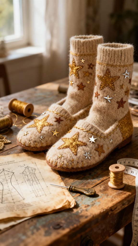 personalized star motif stockings