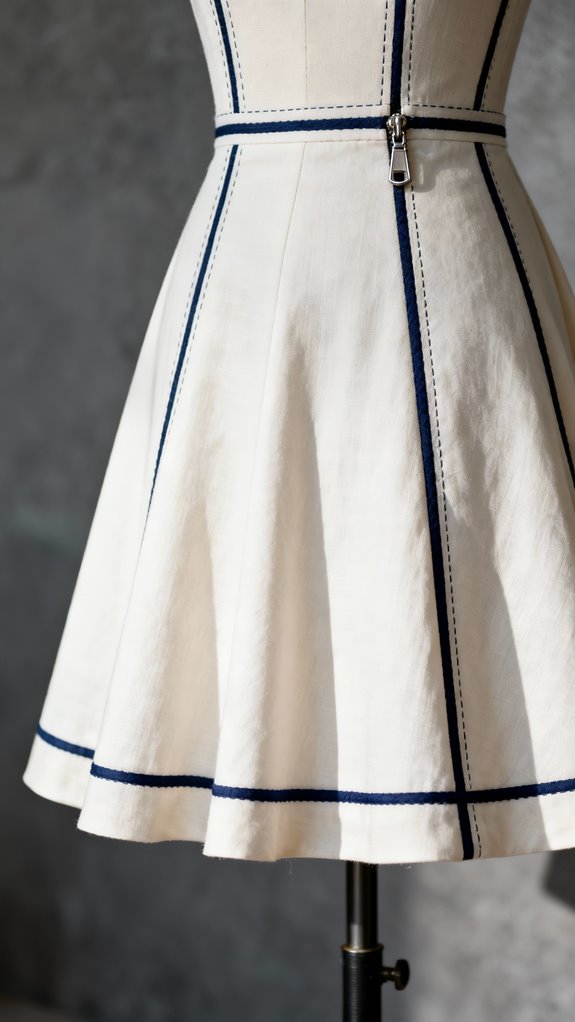 piping enhances a line dresses
