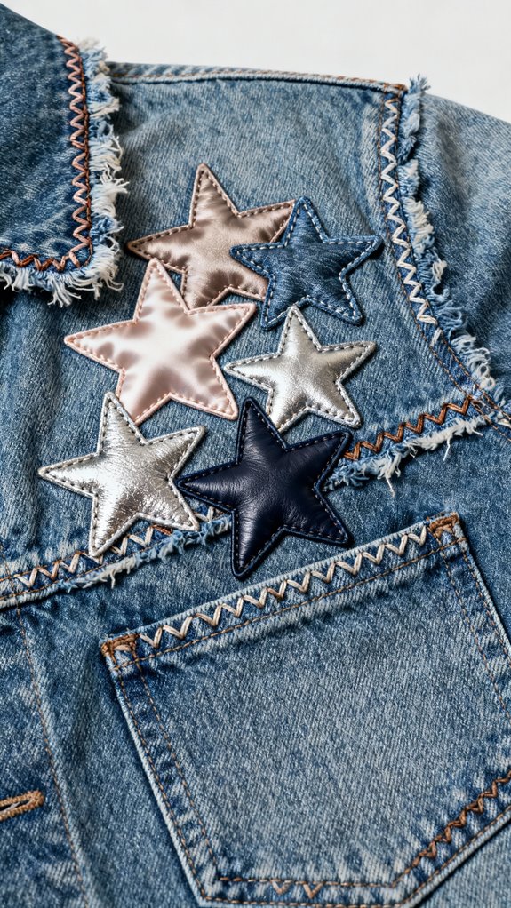 playful star appliqu designs