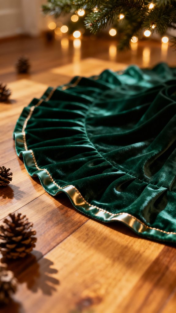 pleated circular tree skirt