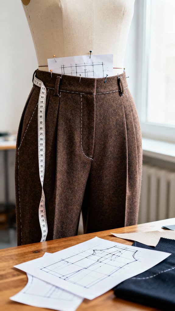 pleated front pants technique