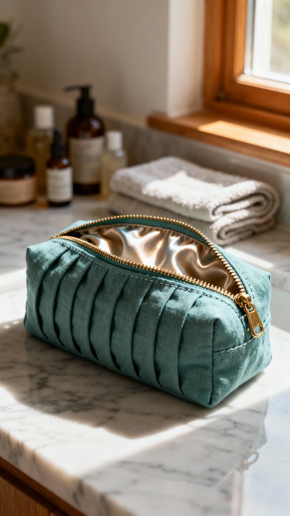 pleated zippered bag tutorial