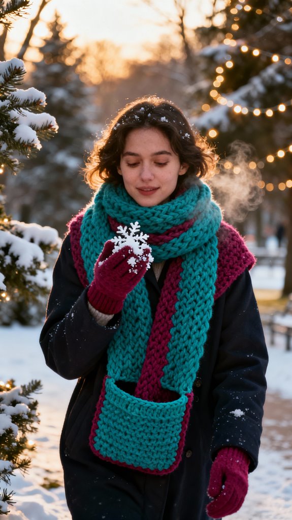 pocket scarf crochet pattern