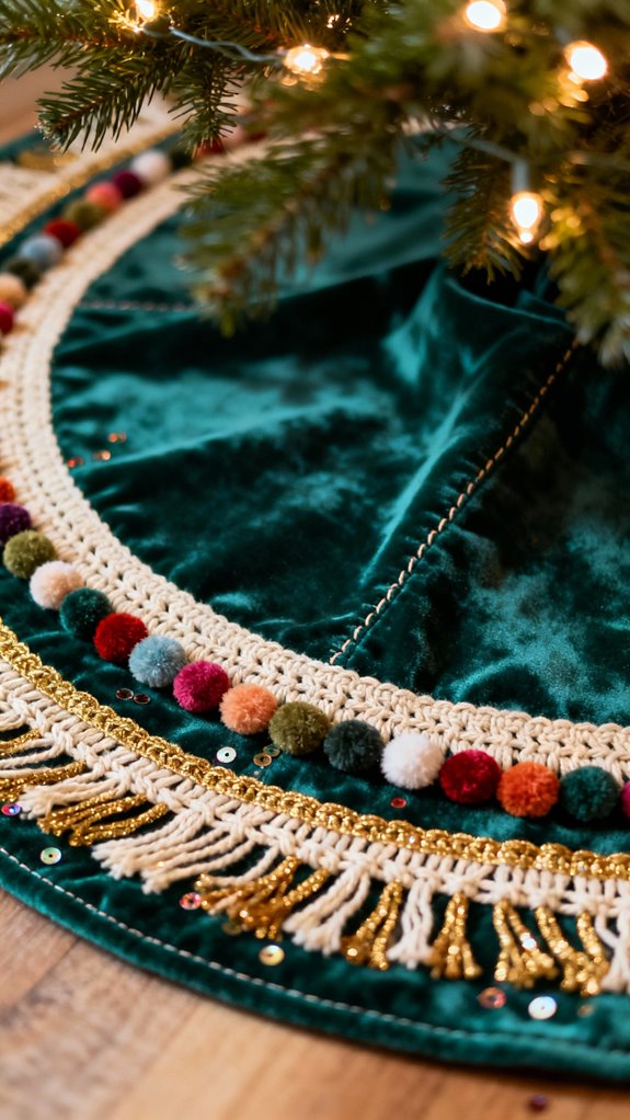 pom poms and fringe embellishment