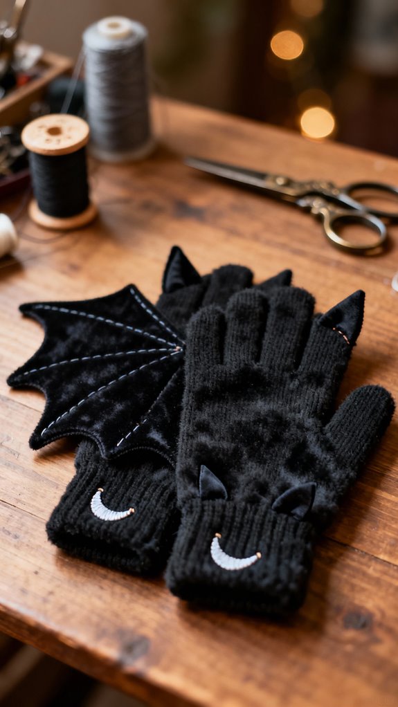 posable bat wing mittens
