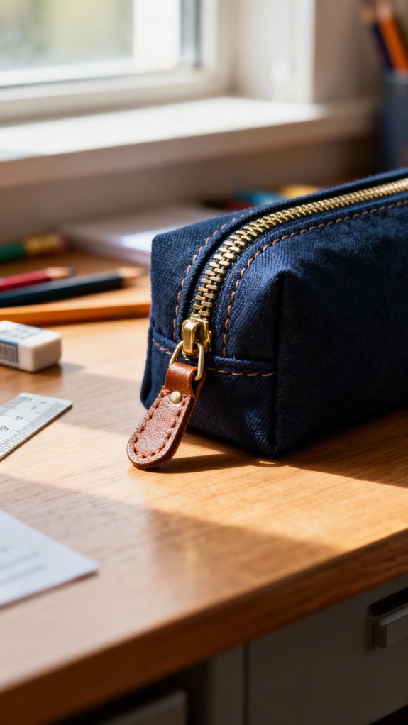 practical zippered pencil case