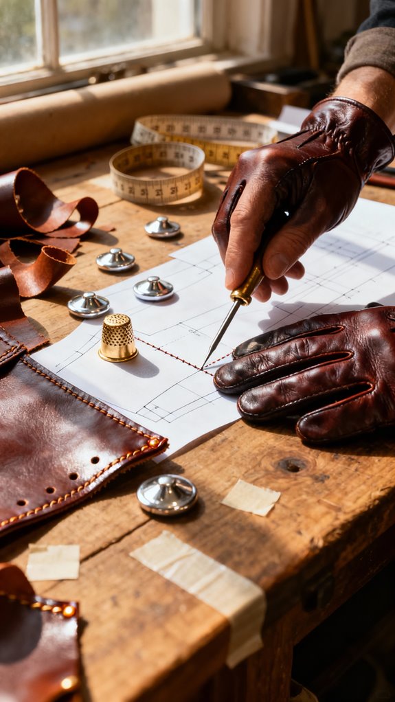precision leather glove adjustments